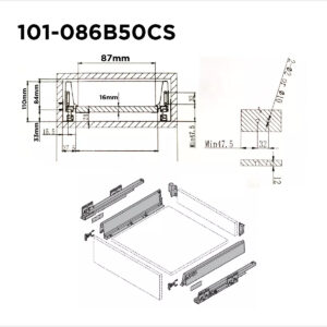 Laterales Con Guias Ocultas 50cm 30kg Blanco Gss (1)