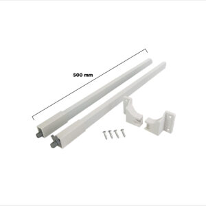 Guardacuerpo Cuadrado P Lateral De Cajón + Adaptador P Espalda Blanco (1)