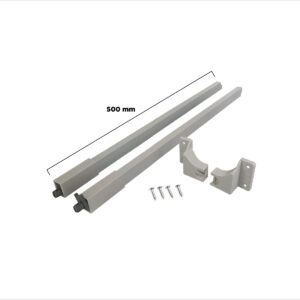 Guardacuerpo Cuadrado P Lateral De Cajón + Adaptador P Espalda Gris (1)