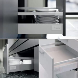 Guardacuerpo Cuadrado P Lateral De Cajón + Adaptador P Espalda Gris (2)