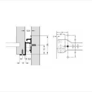 Correderas Metalicas Z 30cm 20kg Negro Eurohard (1)