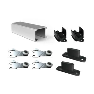 Kit Dg Sist. Corredizo C/ 4 Ruedas Simples Sin Manijones (2h)- 3mts