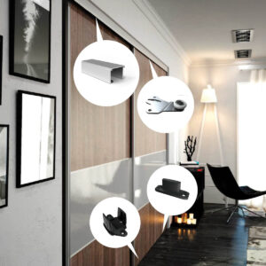 Kit Dg Sist. Corredizo C/ 4 Ruedas Simples Sin Manijones (2h)- 3mts (2)