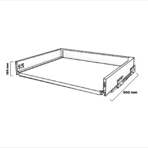Lateral Doble Pared Slim C/sop 199mm X 500mm Negro (1)