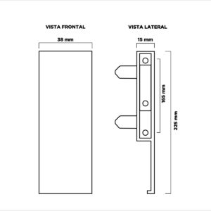 Soporte Frontal Slim P/cajon Interno 199 Blanco (1)