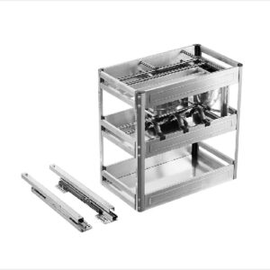 Extraible P/bajo Mesada 3 Niveles 350mm Ac. Inox