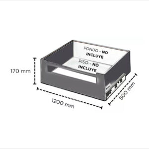 Uhmbi17050g - Cajon Interno Magic Box H170 X 500mm Gris 35kg (1)