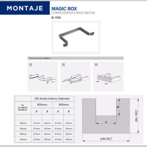 Uhmbp5090b - Cajon Bajo Pileta Magic Box 500mm Mod 900mm Blanco 35kg (1)