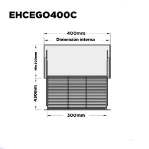 Canasto Bajo Mesada Interno Guia Oc 400mm Ac. Cr Eh (1)