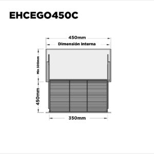 Canasto Bajo Mesada Interno Guia Oc 450mm Ac. Cr Eh (1)