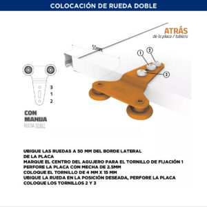 Kit 4 Ruedas Dobles Df/ Dg + 2 Guia Infe. - (2 Hojas) (1)