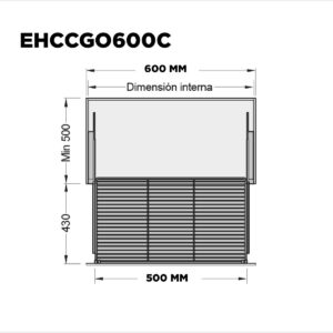 Canasto Bajo Mesada Frente Guia Oc 600mm Ac. Cr Eh (1)