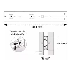 Correderas Telescopicas Reforzadas 35cm 30kg Galvanizada Hafele (1)
